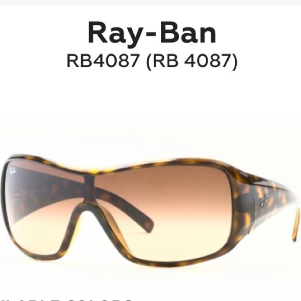 Ray-Ban Designer Brown Shield Sunglasses